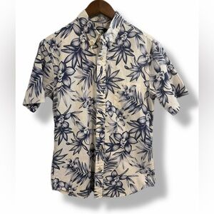 Reyn Spooner Aloha Shirt Mens S Floral Hawaiian Reverse Print Purple